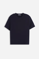 T-SHIRT GIROCOLLO BASIC IN MAGLINA BLEU