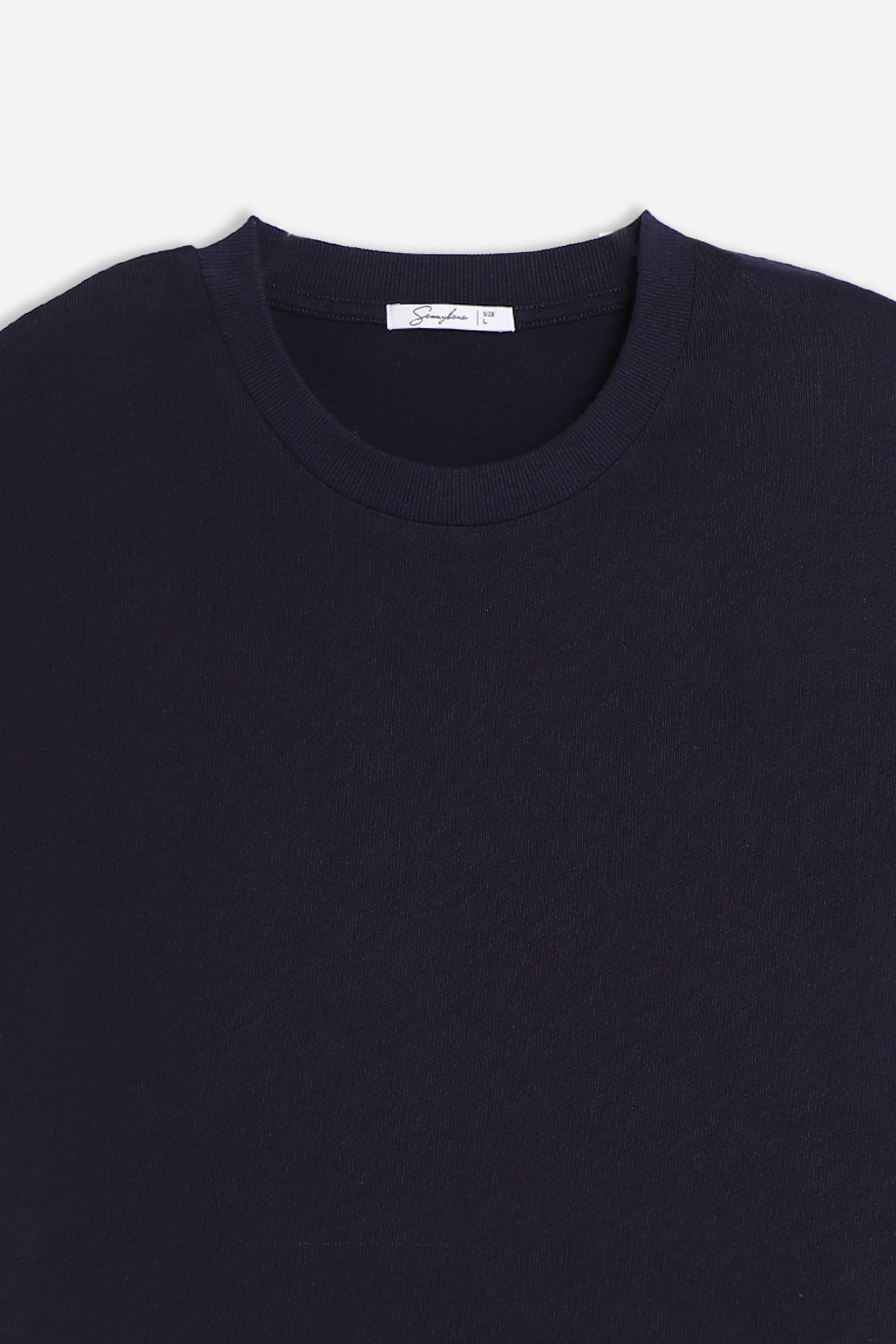 T-SHIRT GIROCOLLO BASIC IN MAGLINA BLEU