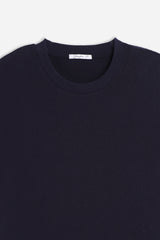 T-SHIRT GIROCOLLO BASIC IN MAGLINA BLEU