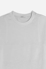 T-SHIRT GIROCOLLO BASIC IN MAGLINA GRIGIO MEDIO