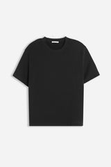 T-SHIRT GIROCOLLO BASIC IN MAGLINA NERO
