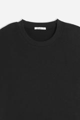 T-SHIRT GIROCOLLO BASIC IN MAGLINA NERO