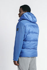 GIUBBOTTO IMBOTTITO CON MANICHE IN RIB AZZURRO