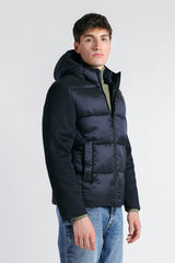 GIUBBOTTO IMBOTTITO CON MANICHE IN RIB BLEU