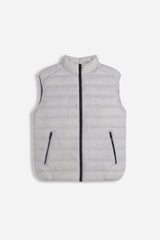 GILET TRAPUNTATO GRIGIO GHIACCIO