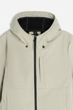 GIUBBOTTO IN SOFTSHELL CON CAPPUCCIO BEIGE