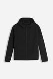 GIUBBOTTO IN SOFTSHELL CON CAPPUCCIO NERO