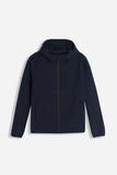 GIUBBOTTO IN SOFTSHELL CON CAPPUCCIO BLEU