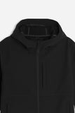 GIUBBOTTO IN SOFTSHELL CON CAPPUCCIO NERO