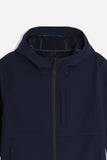 GIUBBOTTO IN SOFTSHELL CON CAPPUCCIO BLEU
