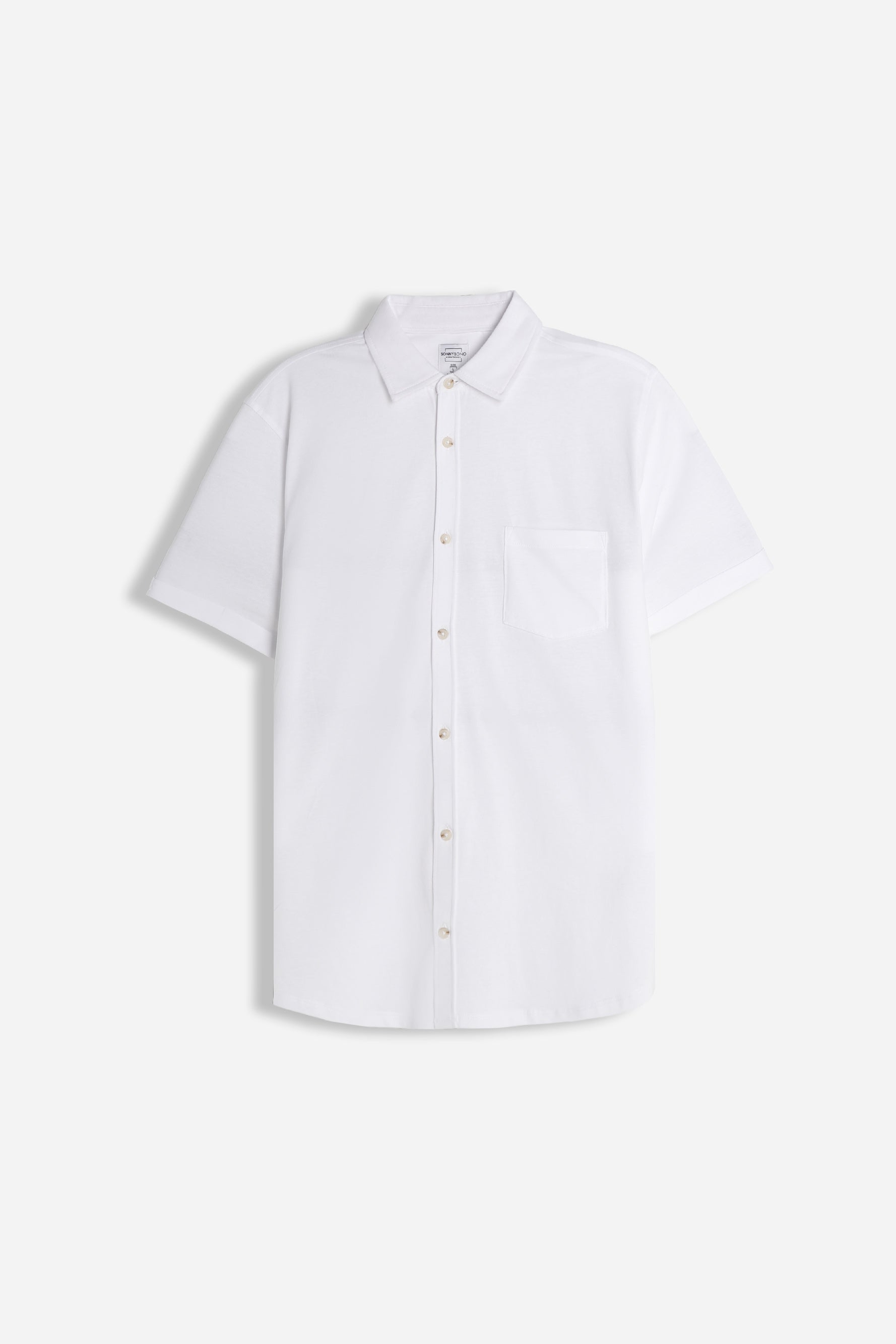 CAMICIA MEZZA MANICA IN JERSEY BIANCO