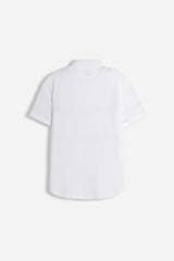 CAMICIA MEZZA MANICA IN JERSEY BIANCO
