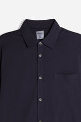 CAMICIA MEZZA MANICA IN JERSEY BLEU