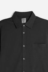 CAMICIA MEZZA MANICA IN JERSEY NERO