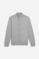 CARDIGAN CON COLLO ALTO BEIGE CHIARO
