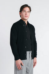 CARDIGAN CON COLLO ALTO NERO