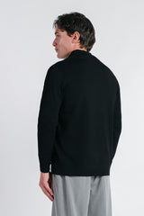 CARDIGAN CON COLLO ALTO NERO