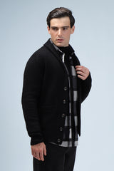 MAGLIA CARDIGAN CON BOTTONI NERO