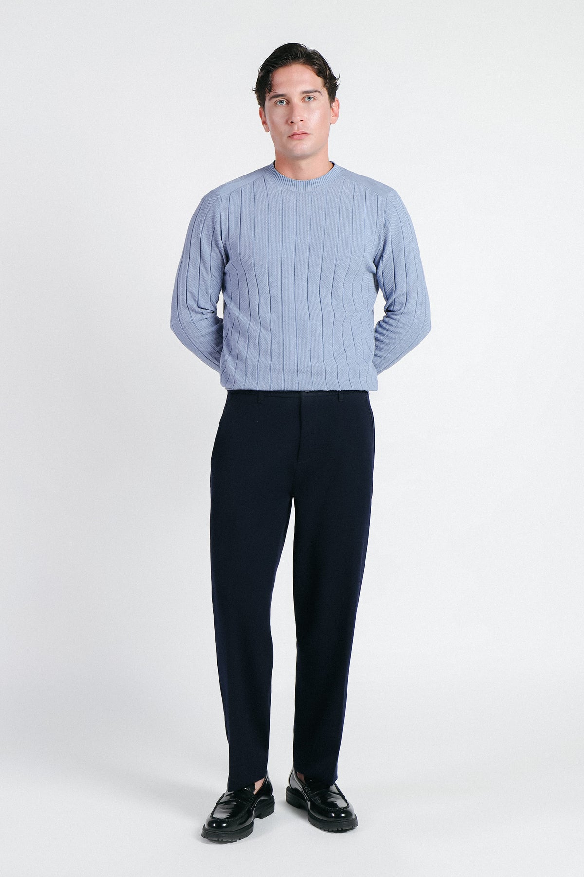 MAGLIA GIROCOLLO LAVORATA AVION