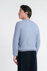 MAGLIA GIROCOLLO LAVORATA AVION