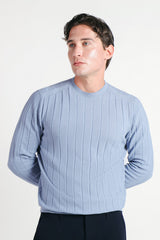 MAGLIA GIROCOLLO LAVORATA AVION