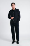 MAGLIA OVERSHIRT IN PUNTO MILANO BLEU - Sonnybono