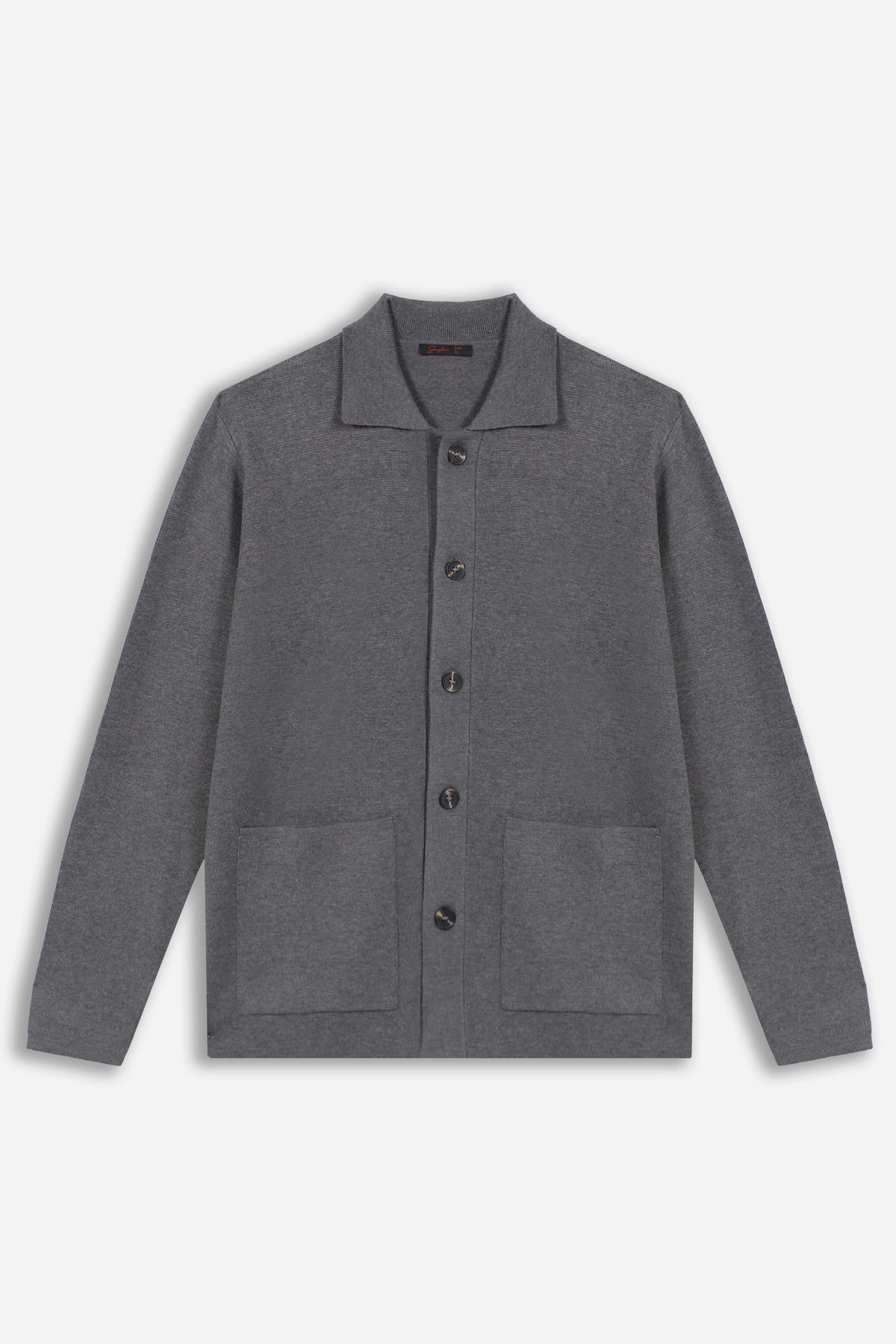 MAGLIA OVERSHIRT IN PUNTO MILANO GRIGIO MEDIO - Sonnybono