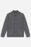 MAGLIA OVERSHIRT IN PUNTO MILANO GRIGIO MEDIO - Sonnybono
