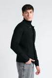 MAGLIA OVERSHIRT IN PUNTO MILANO NERO - Sonnybono