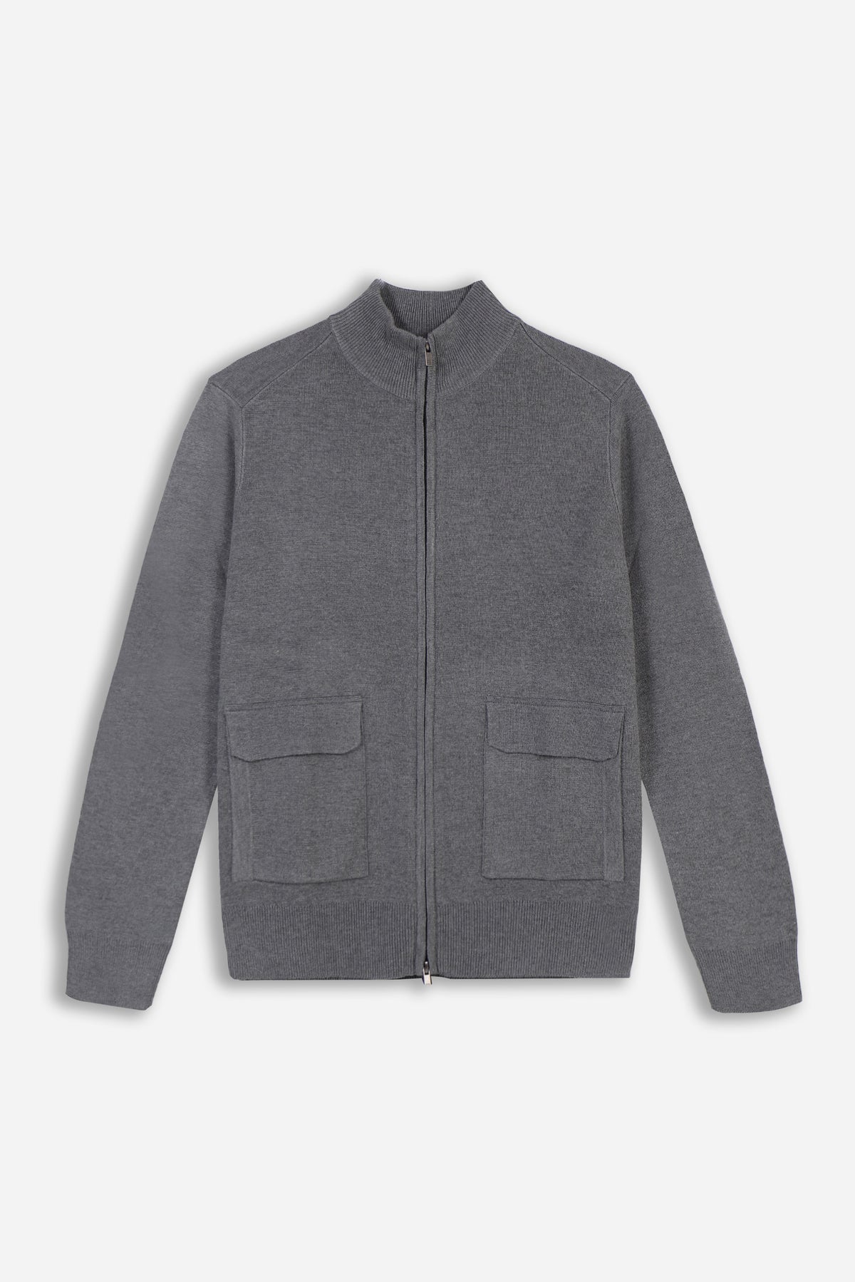 MAGLIA BOMBER IN PUNTO MILANO GRIGIO MEDIO - Sonnybono