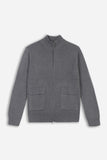 MAGLIA BOMBER IN PUNTO MILANO GRIGIO MEDIO - Sonnybono