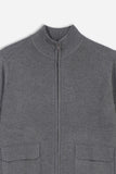 MAGLIA BOMBER IN PUNTO MILANO GRIGIO MEDIO - Sonnybono