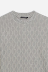 MAGLIA CON LAVORAZIONE SUL DAVANTI BEIGE CHIARO