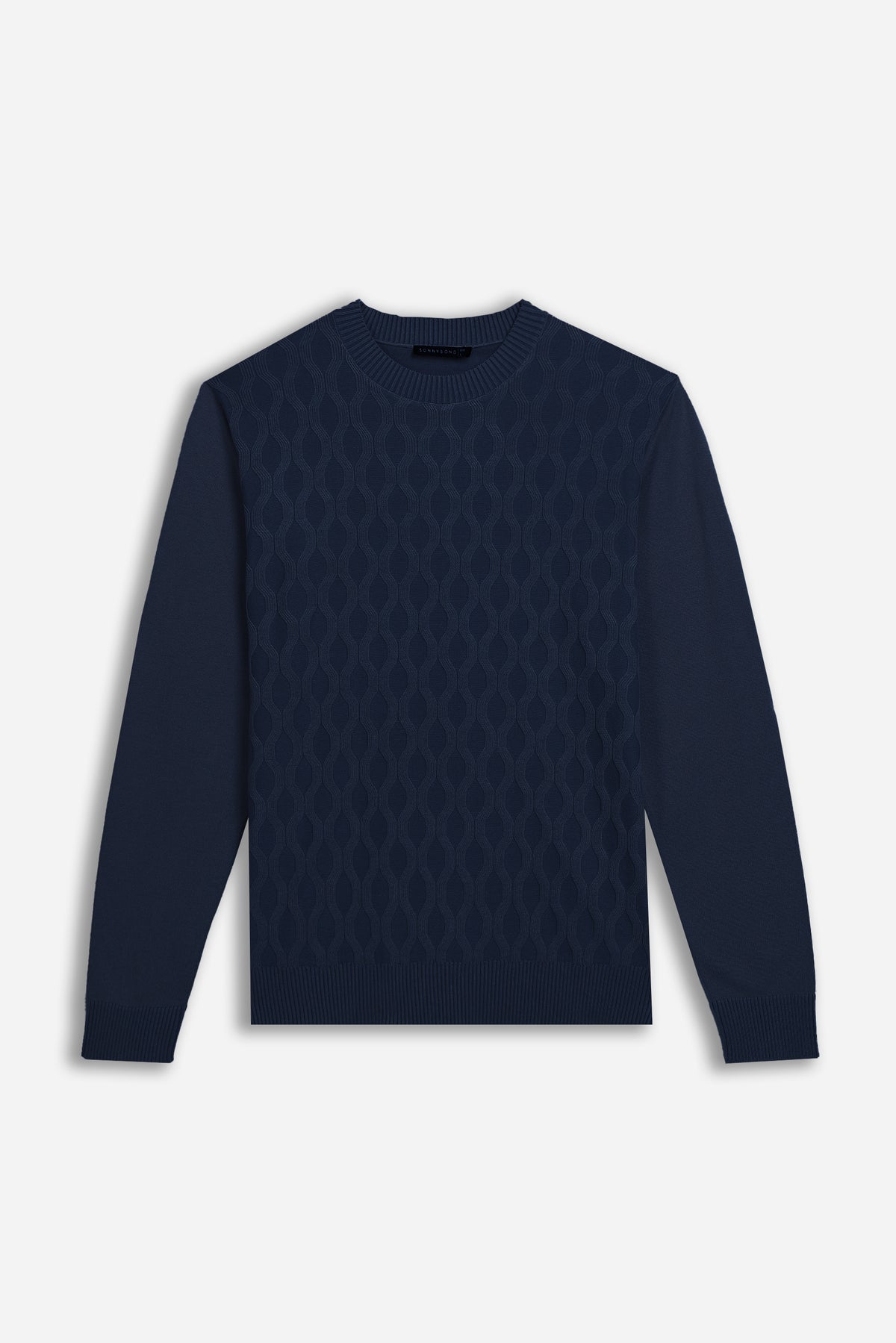 MAGLIA CON LAVORAZIONE SUL DAVANTI COBALTO