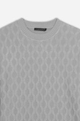 MAGLIA CON LAVORAZIONE SUL DAVANTI GRIGIO PERLA