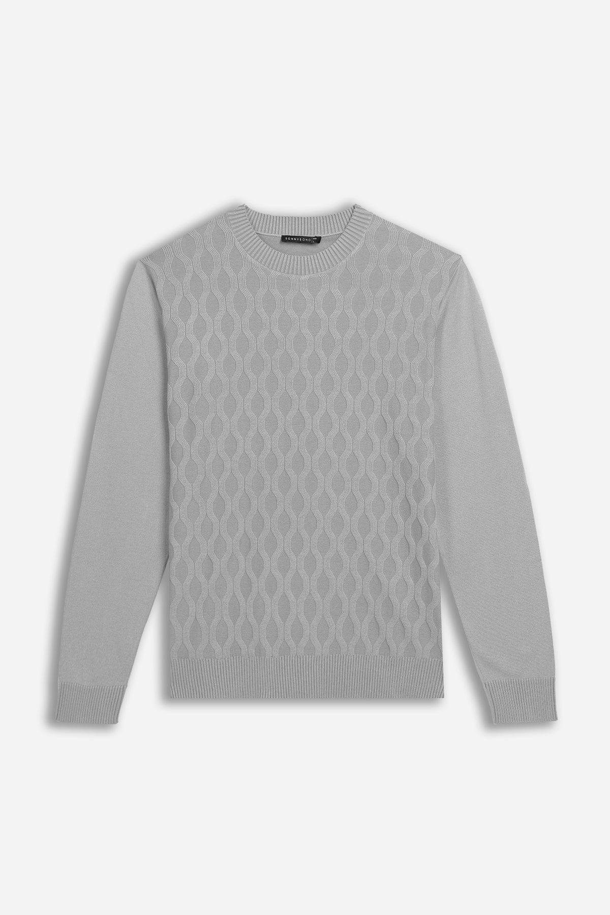 MAGLIA CON LAVORAZIONE SUL DAVANTI GRIGIO PERLA