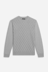 MAGLIA CON LAVORAZIONE SUL DAVANTI GRIGIO PERLA