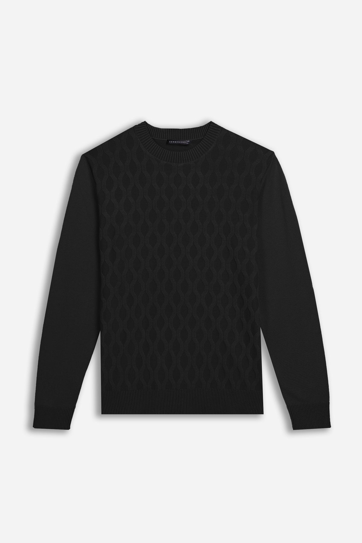 MAGLIA CON LAVORAZIONE SUL DAVANTI NERO