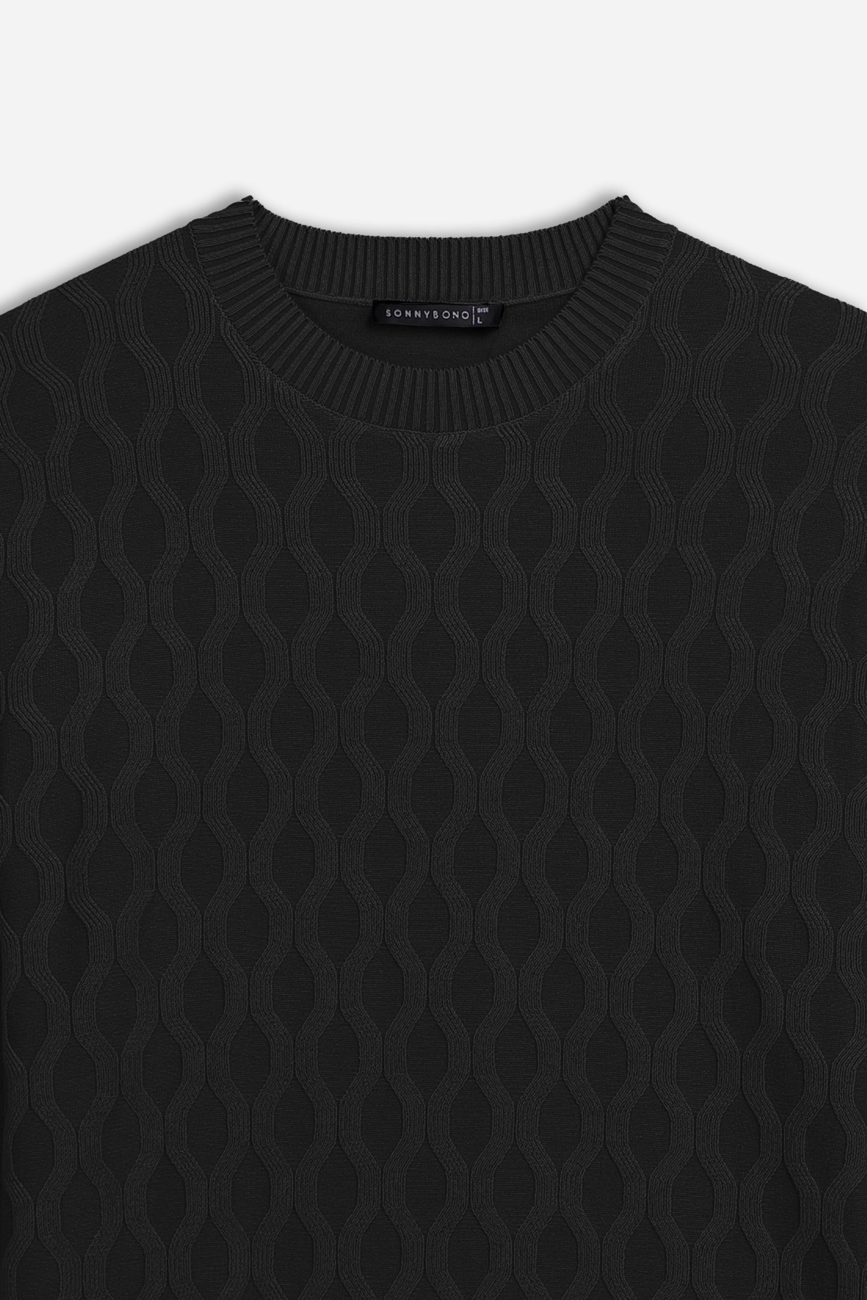MAGLIA CON LAVORAZIONE SUL DAVANTI NERO