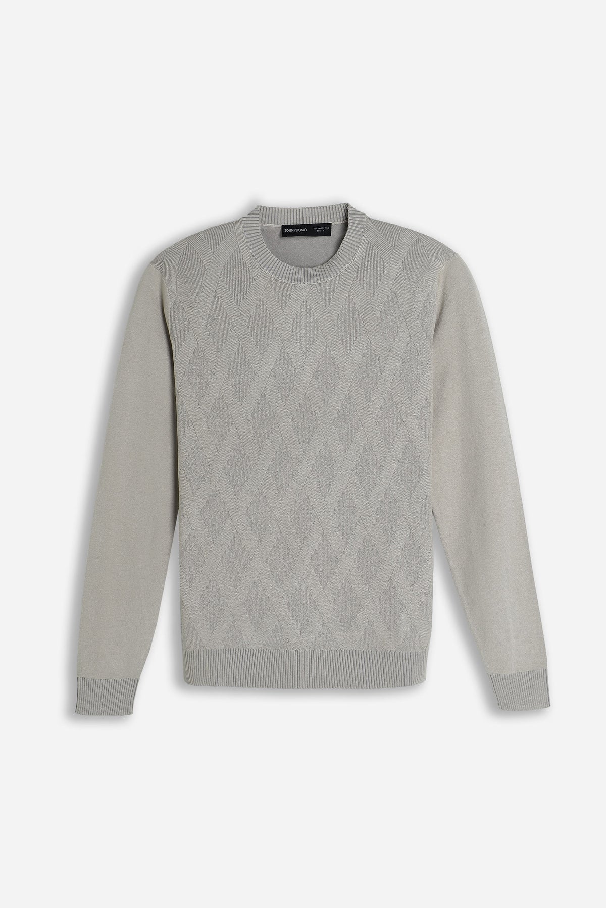 MAGLIA GIROCOLLO STRUTTURATA VANISE' BEIGE CHIARO