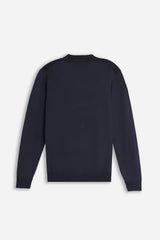 MAGLIA GIROCOLLO STRUTTURATA VANISE' BLEU