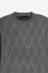 MAGLIA GIROCOLLO STRUTTURATA VANISE' GRIGIO MEDIO