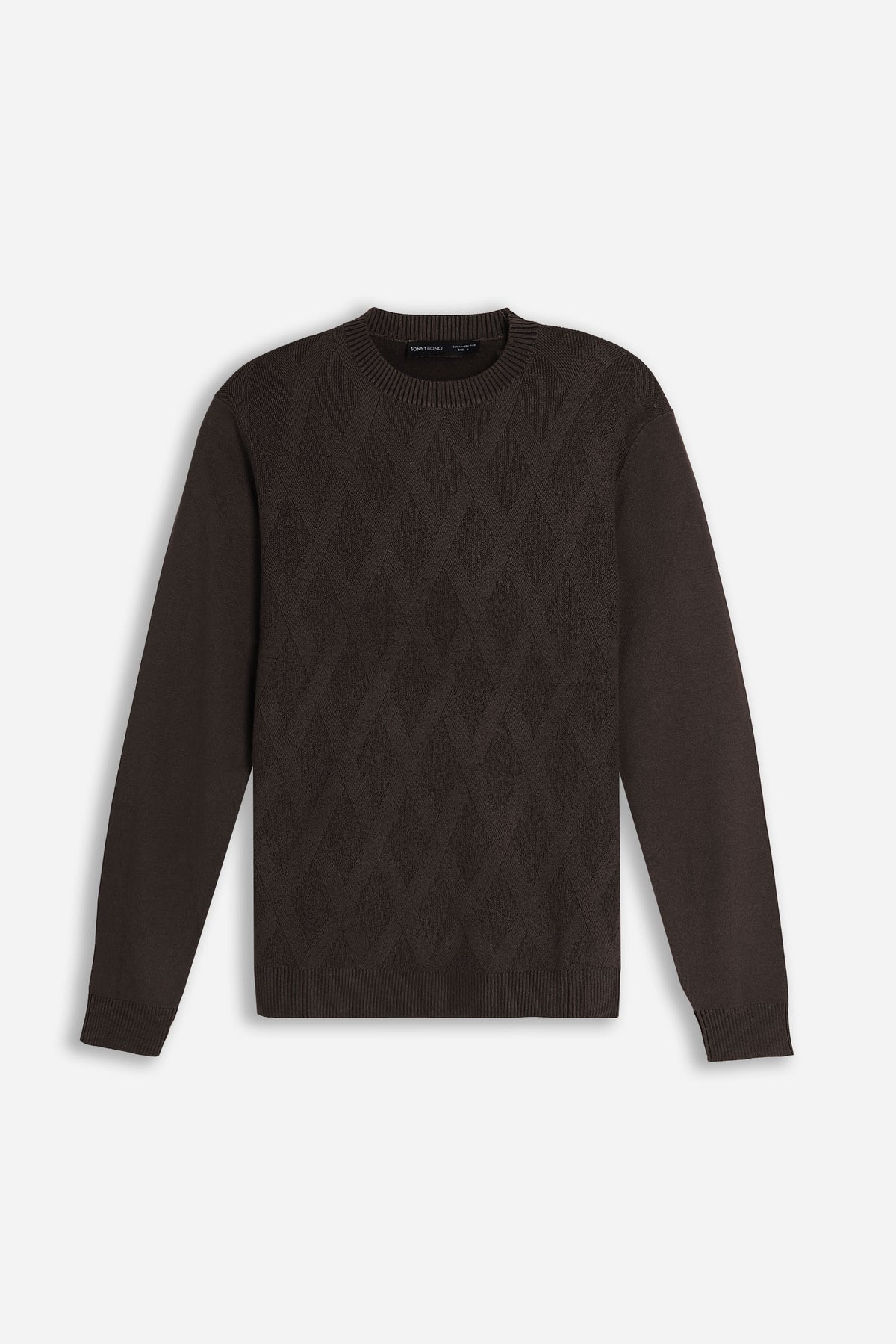 MAGLIA GIROCOLLO STRUTTURATA VANISE' MARRONE