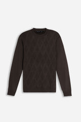 MAGLIA GIROCOLLO STRUTTURATA VANISE' MARRONE