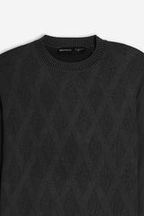 MAGLIA GIROCOLLO STRUTTURATA VANISE' NERO