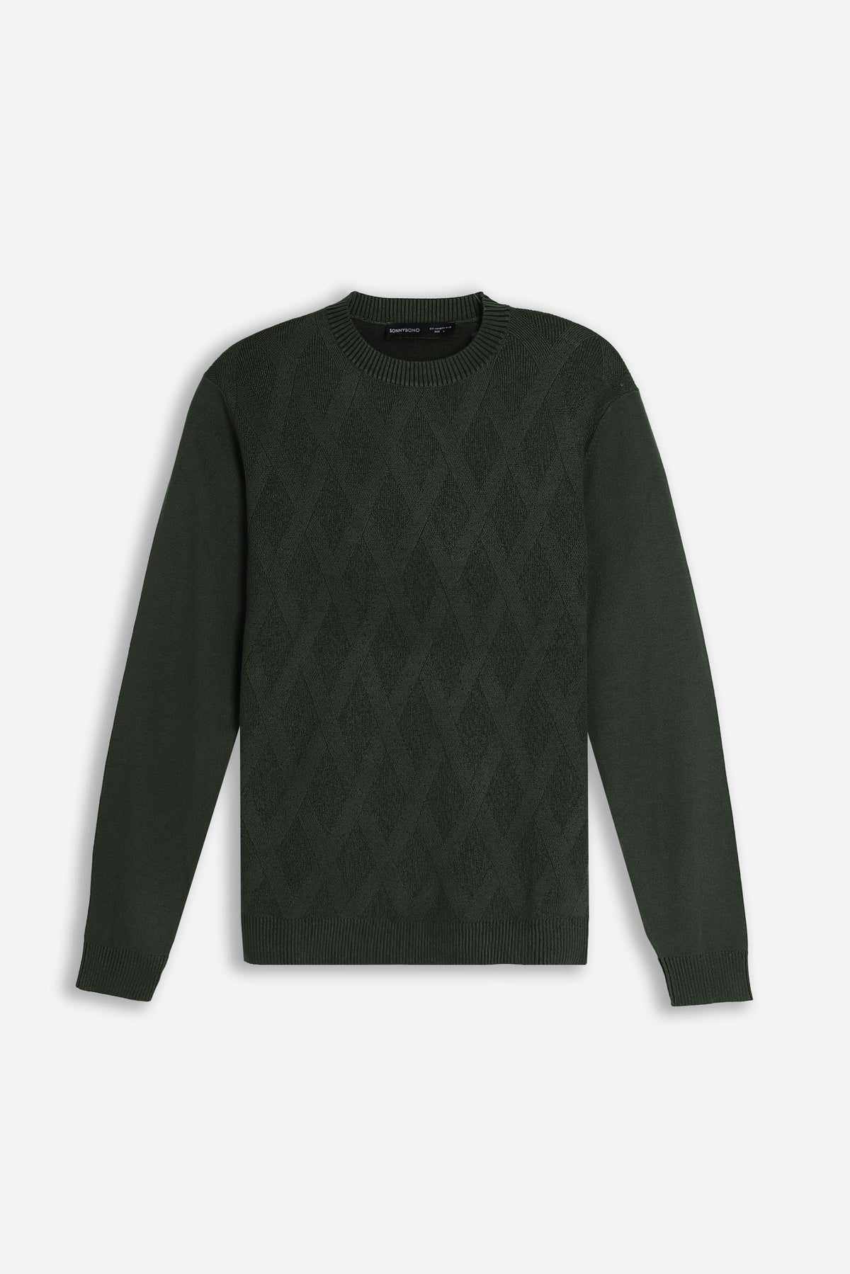 MAGLIA GIROCOLLO STRUTTURATA VANISE' VERDE