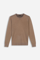 MAGLIA GIROCOLLO BISCOTTO