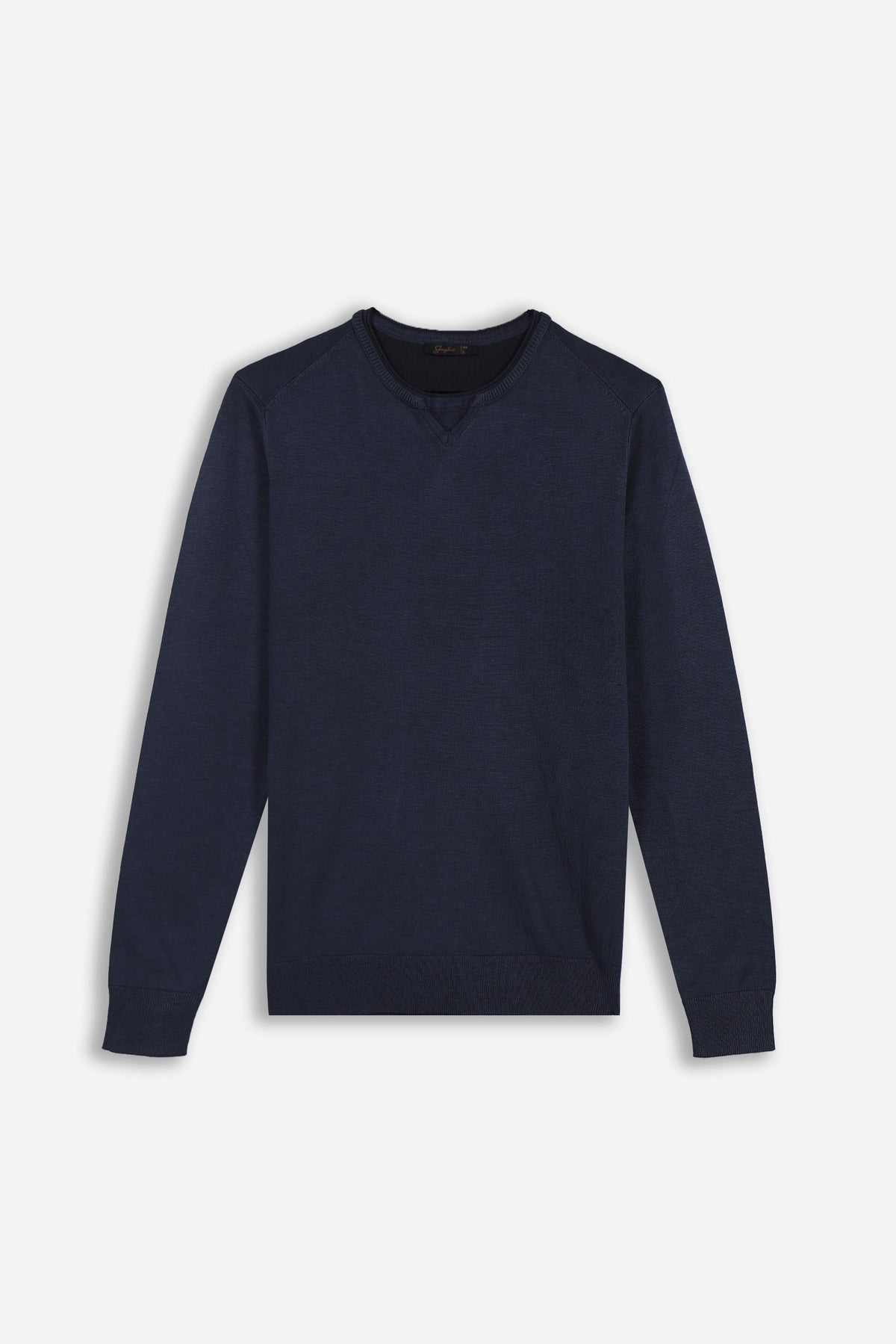 MAGLIA GIROCOLLO BLEU
