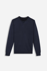 MAGLIA GIROCOLLO BLEU