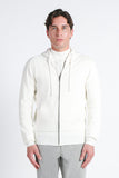 MAGLIA CON ZIP E CAPPUCCIO IN PUNTO MILANO PANNA - Sonnybono
